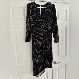 Express Black Dress with Silver Accents